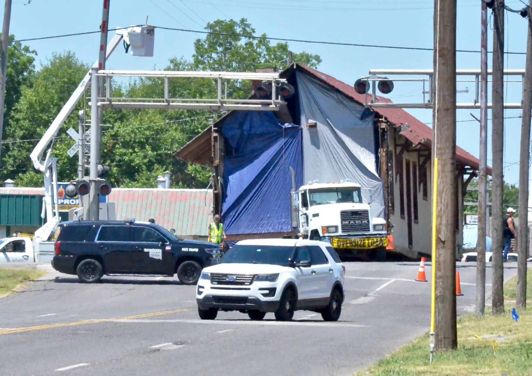 Train depot moved to new home